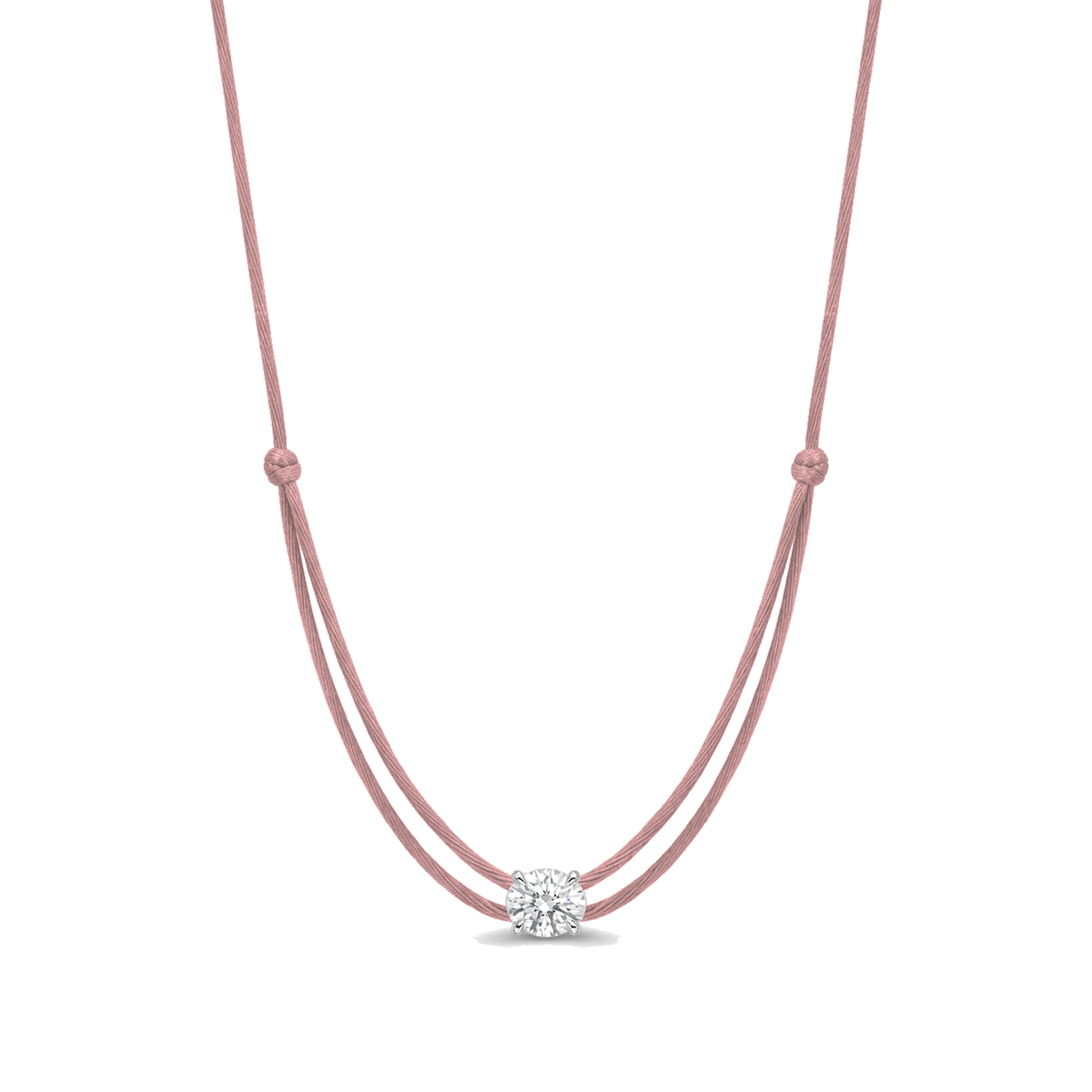 ll-cord:shapy-sparkle-oval-necklace:Old Pink