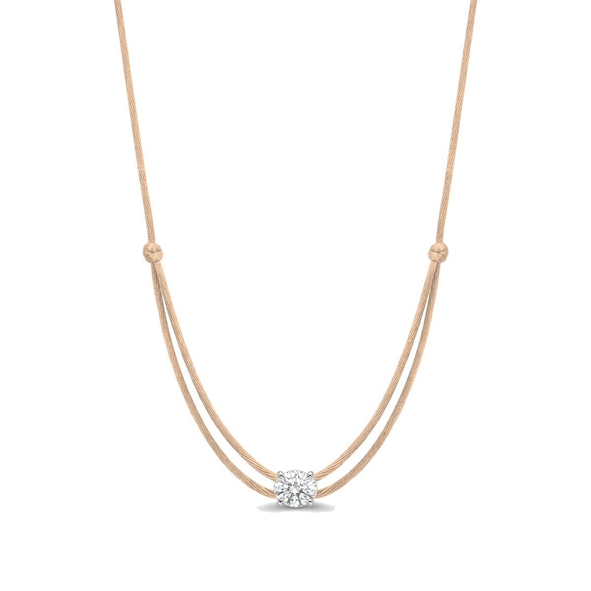 ll-cord:shapy-sparkle-oval-necklace:Peach