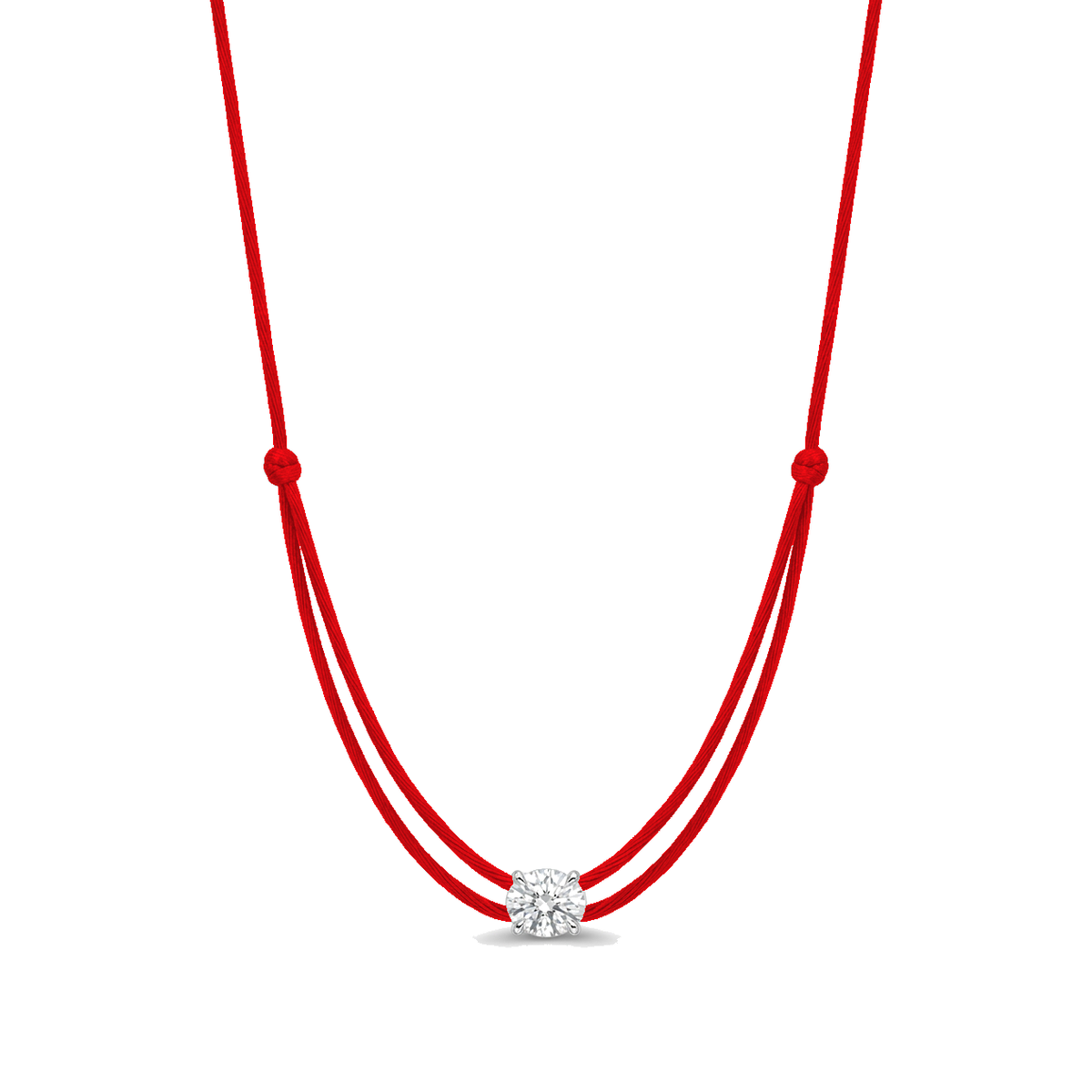 ll-cord:shapy-sparkle-oval-necklace:Red