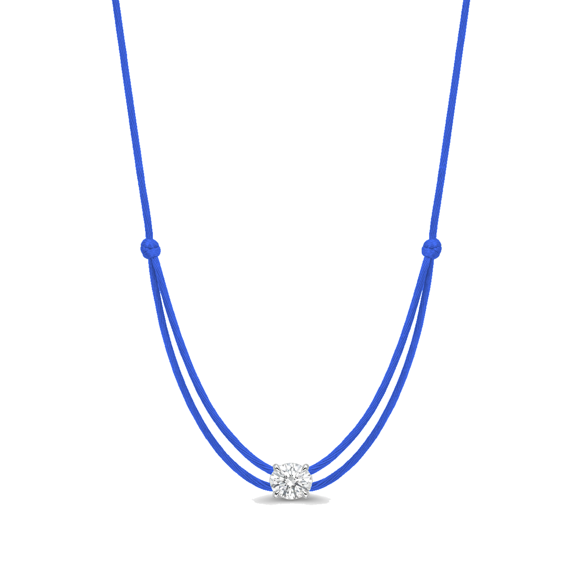ll-cord:shapy-sparkle-oval-necklace:Royal Blue