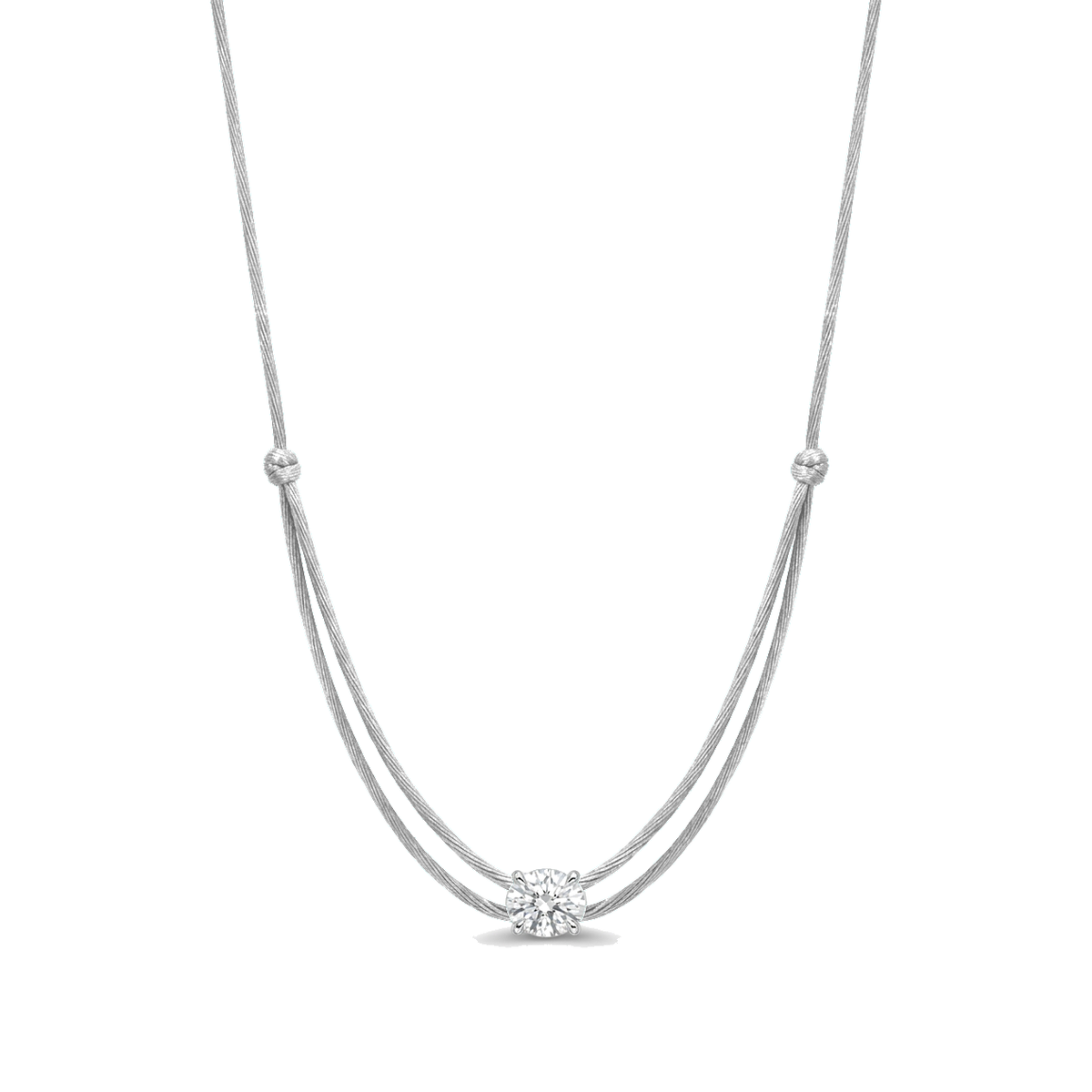 ll-cord:shapy-sparkle-oval-necklace:Grey