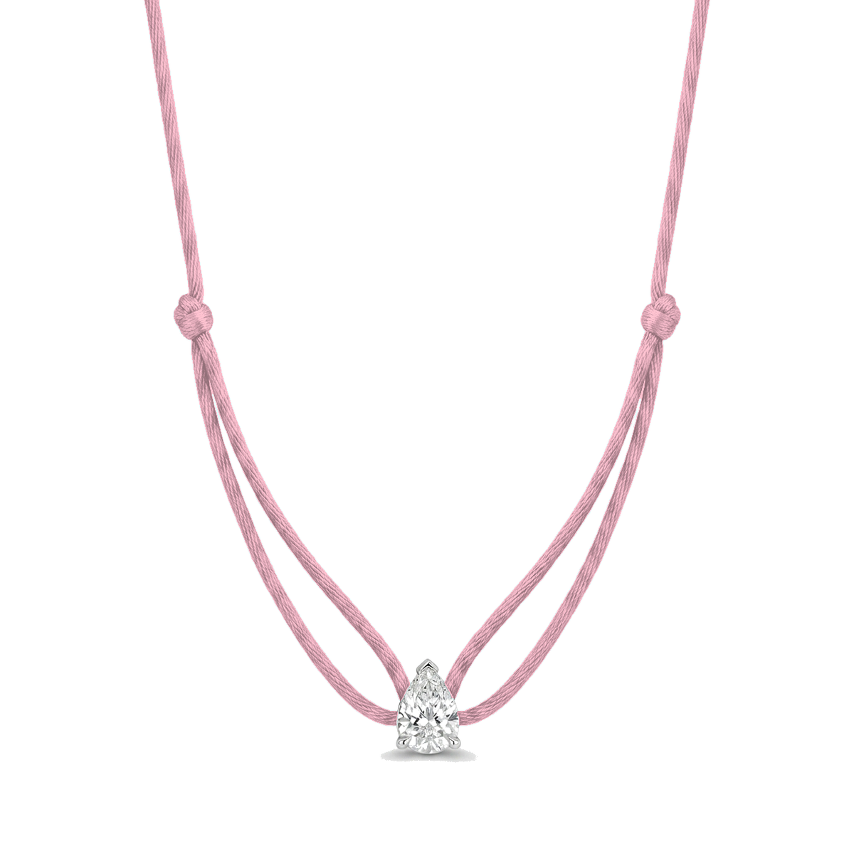 ll-cord:shapy-sparkle-pear-necklace:Baby Pink