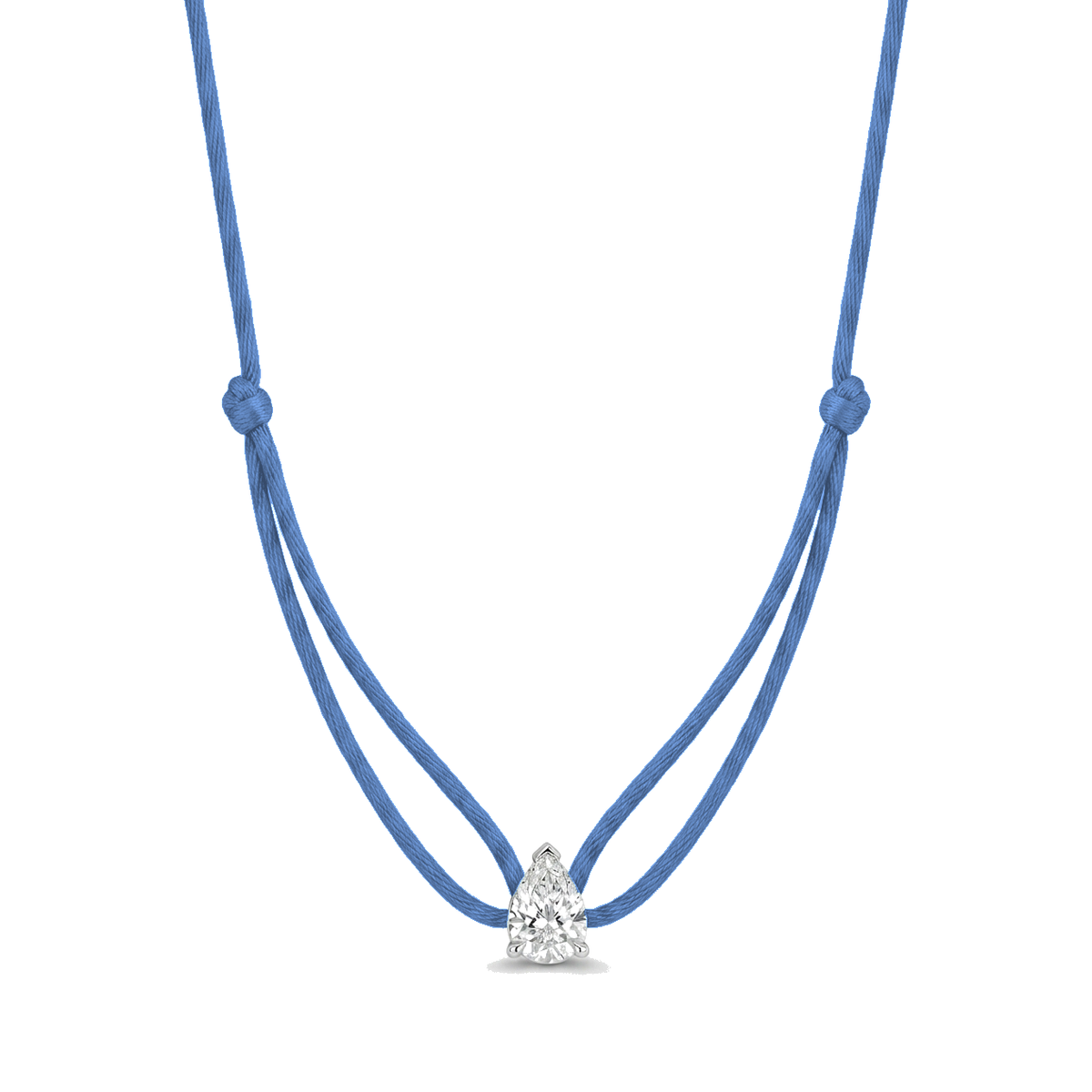 ll-cord:shapy-sparkle-pear-necklace:Jeans Blue