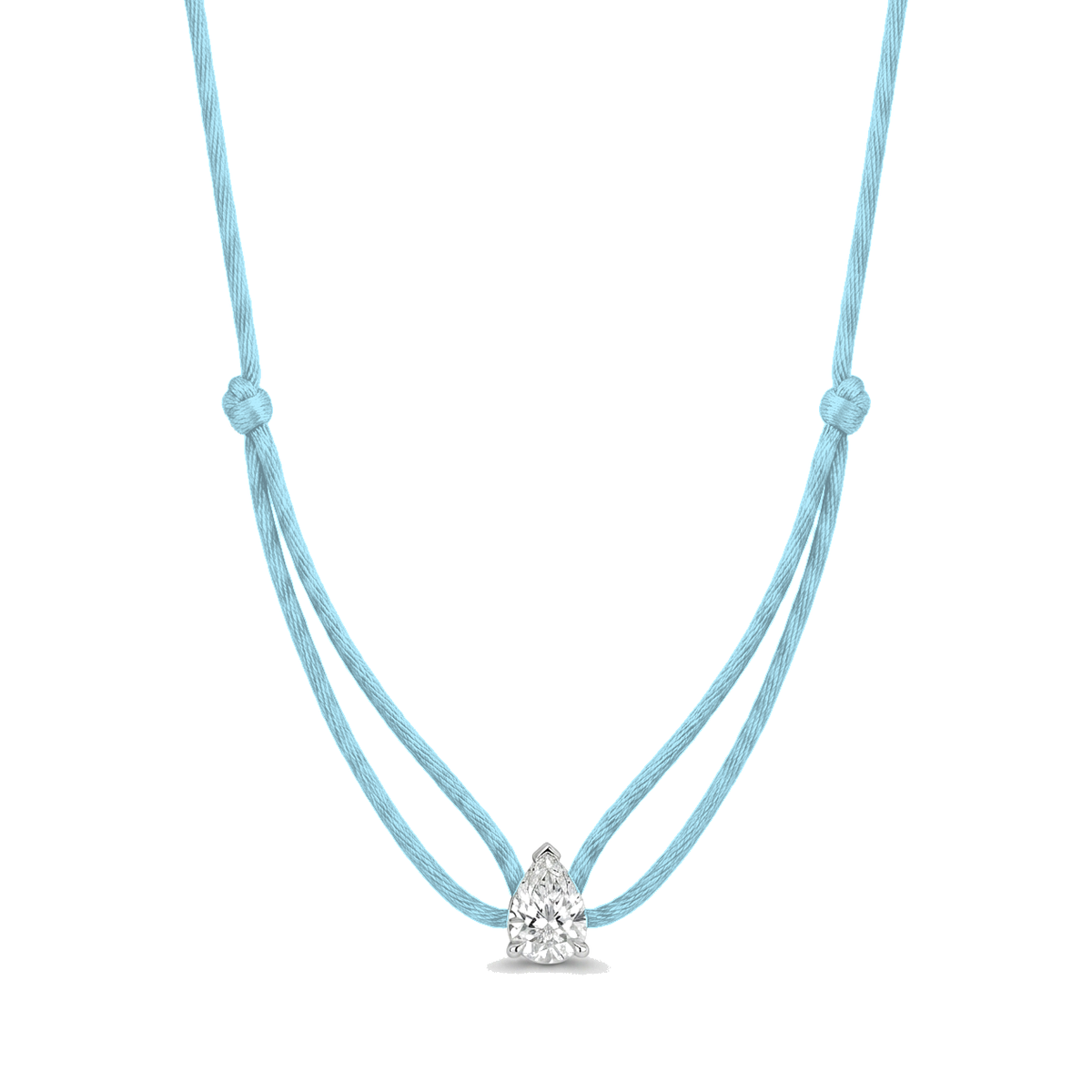 ll-cord:shapy-sparkle-pear-necklace:Light Blue