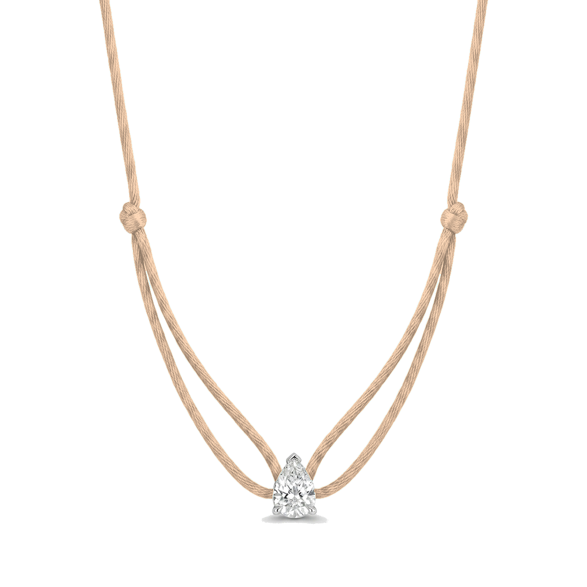 ll-cord:shapy-sparkle-pear-necklace:Peach