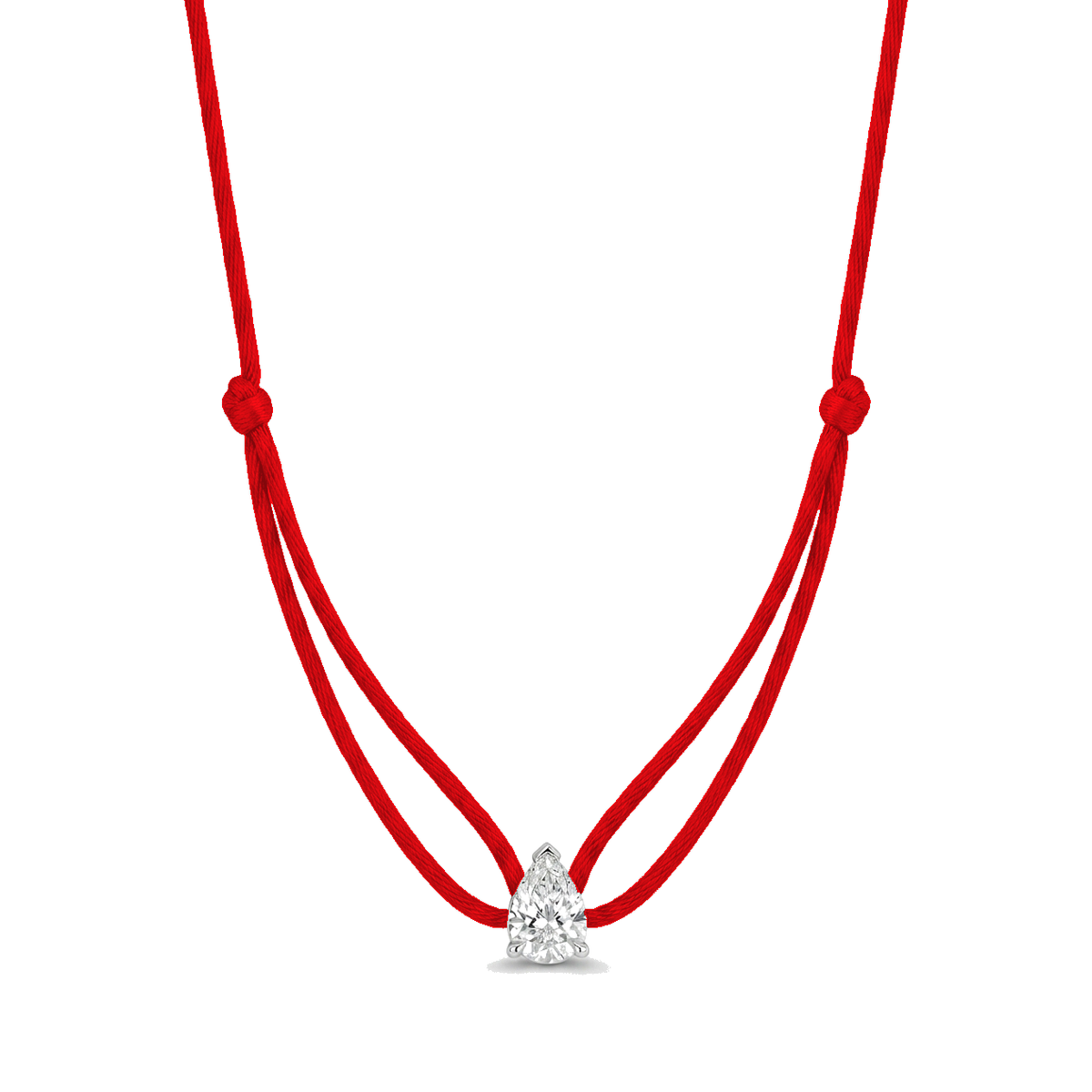 ll-cord:shapy-sparkle-pear-necklace:Red