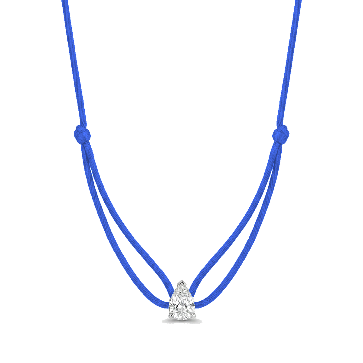 ll-cord:shapy-sparkle-pear-necklace:Royal Blue