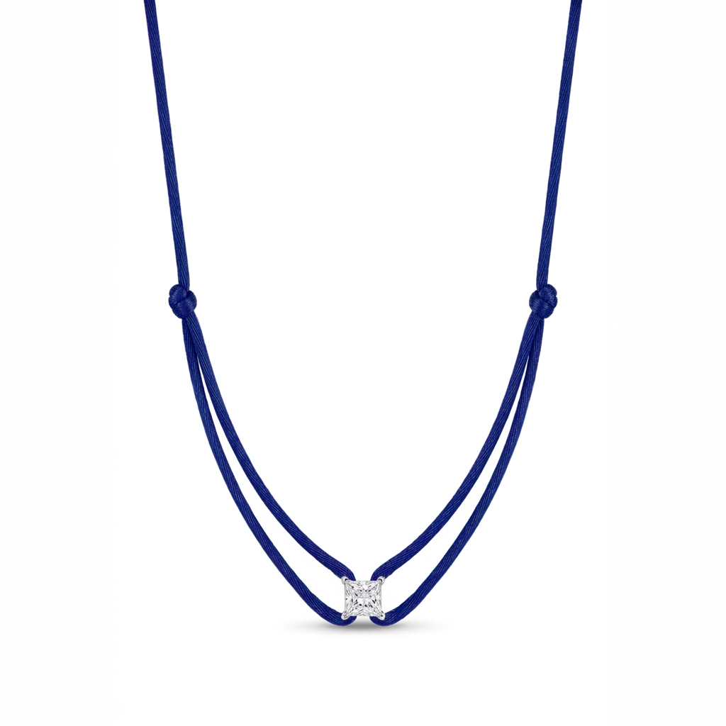 ll-cord:shapy-sparkle-princess-necklace:Navy Blue