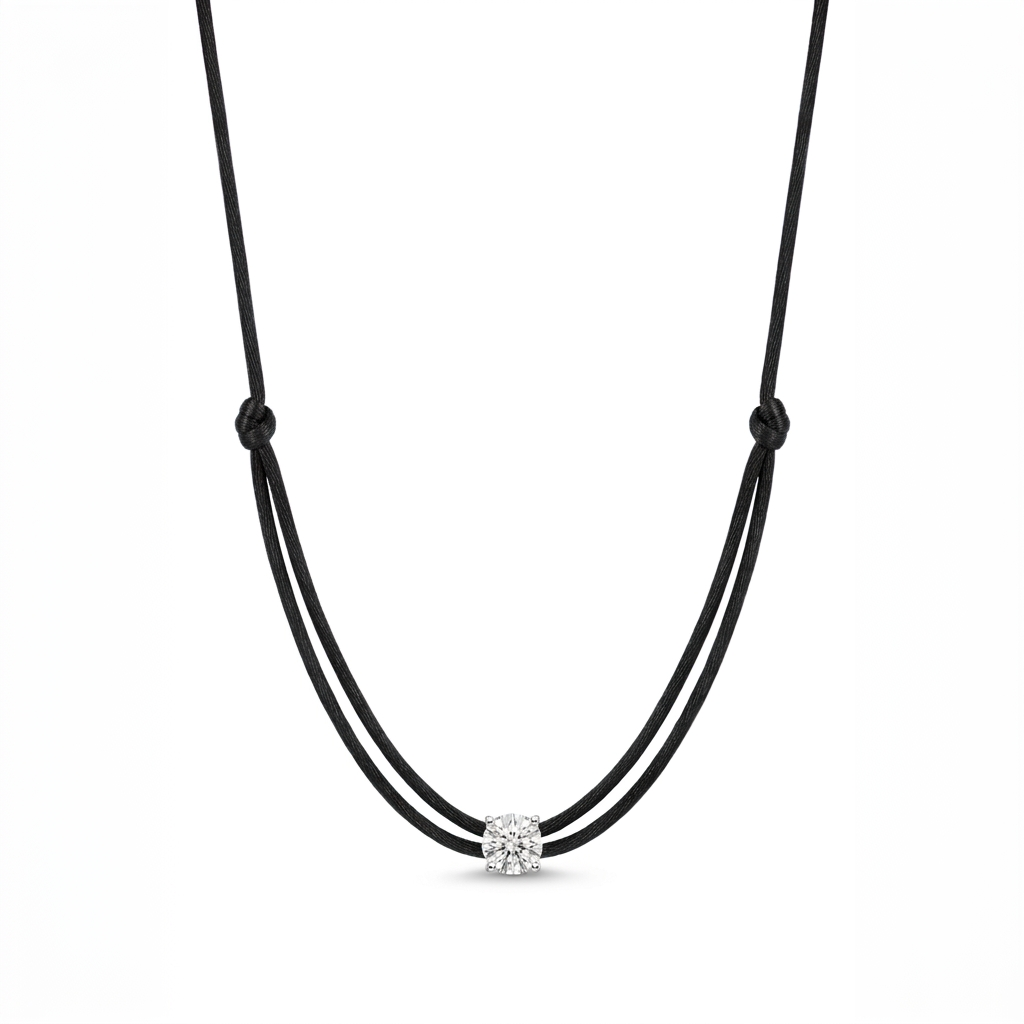 ll-cord:shapy-sparkle-round-necklace:Black