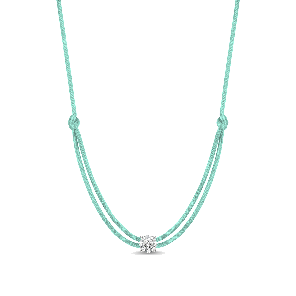 ll-cord:shapy-sparkle-round-necklace:Mint Green