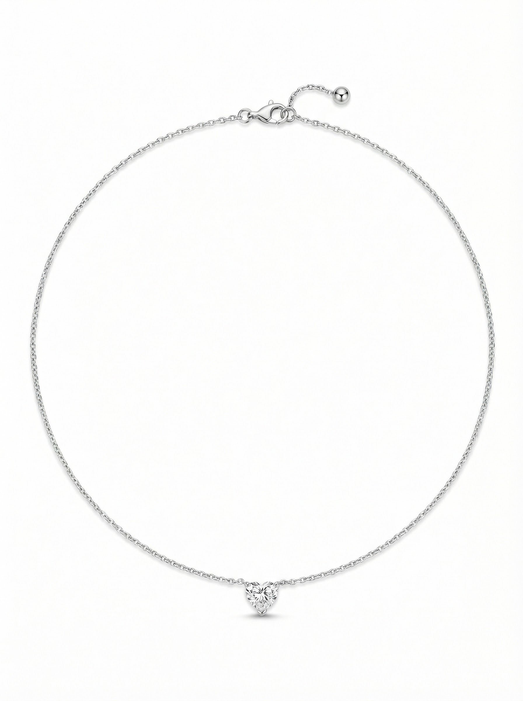 Classy Figaro Heart Prongs Necklace full
