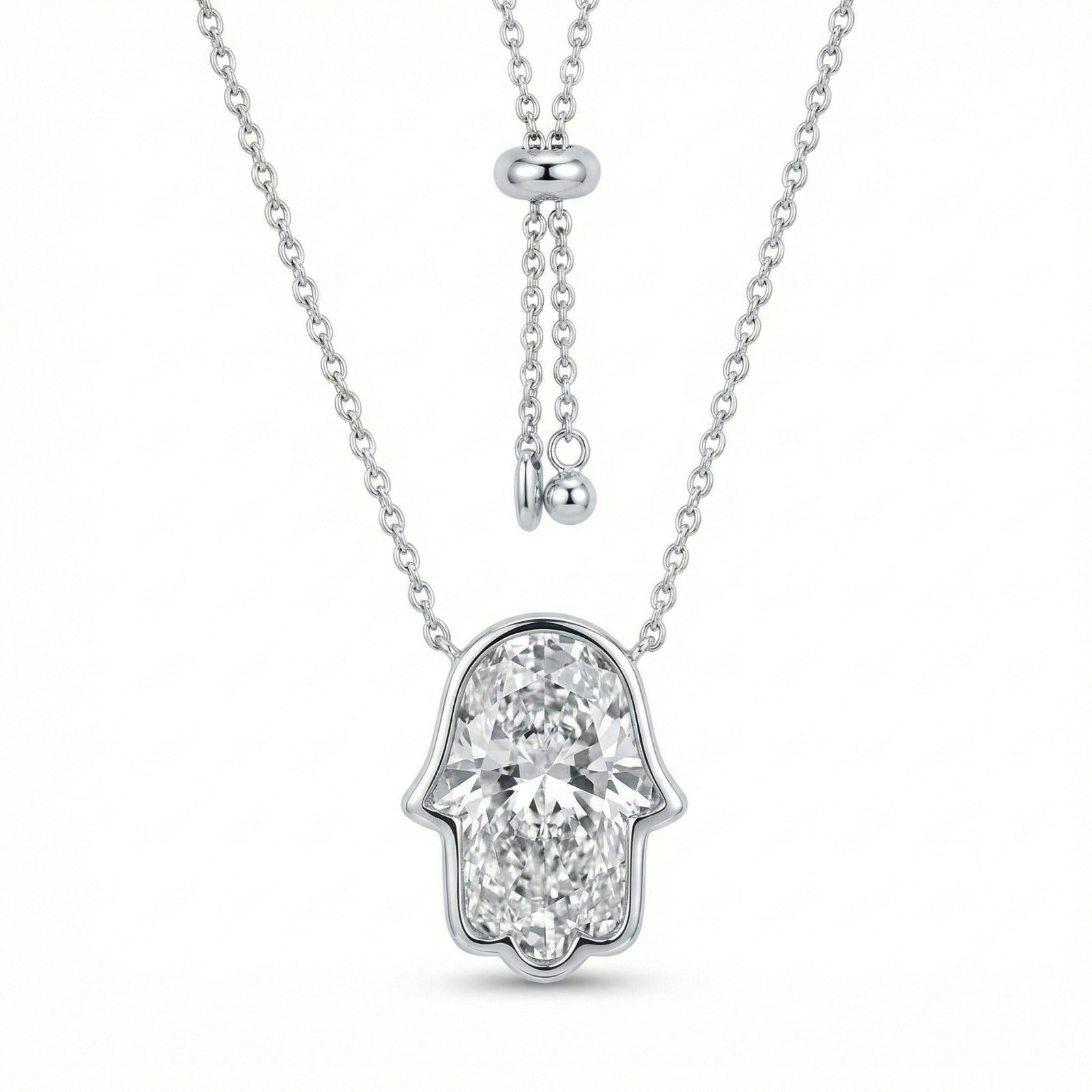 Holy Hamsa Down Necklace