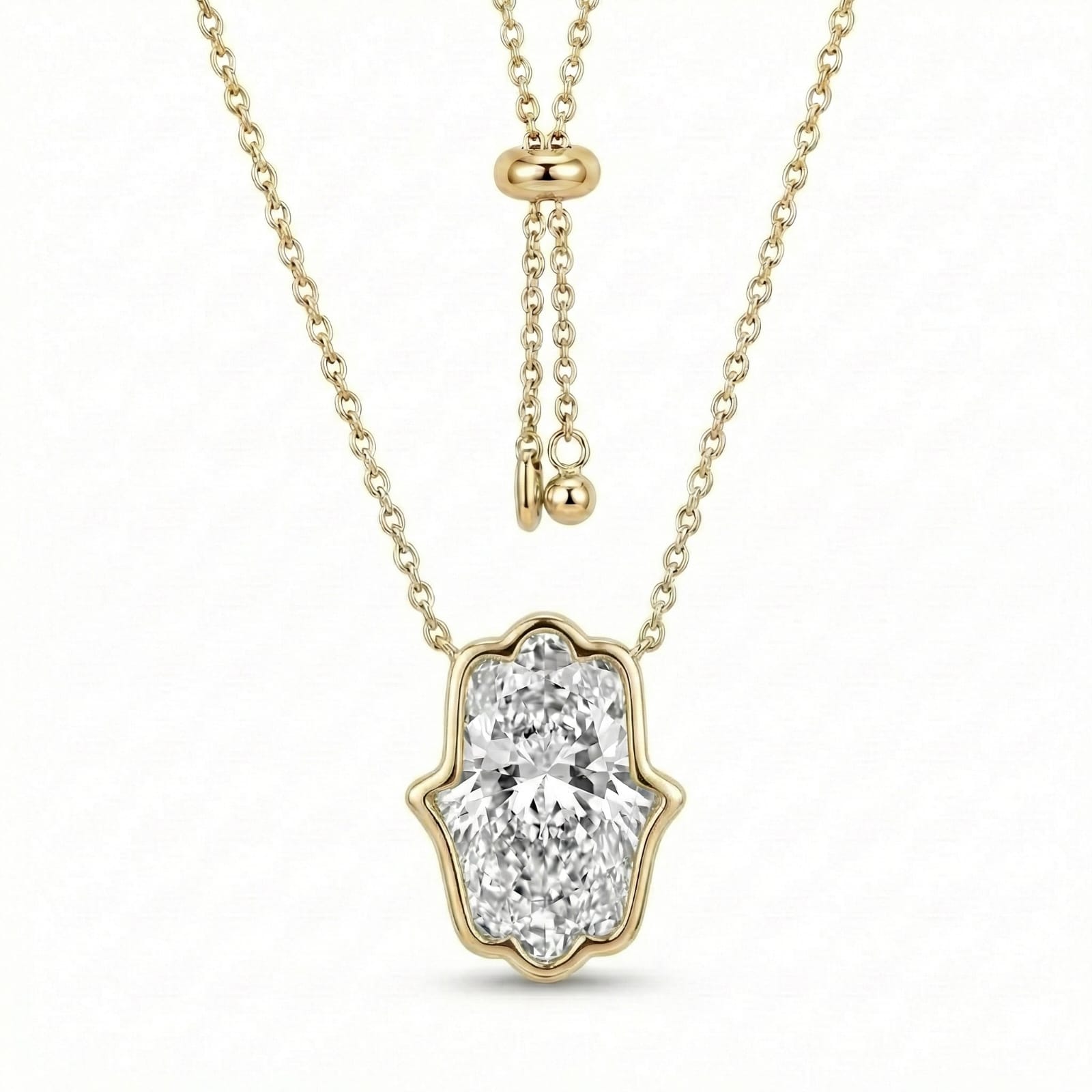 Hamsa Up Necklace