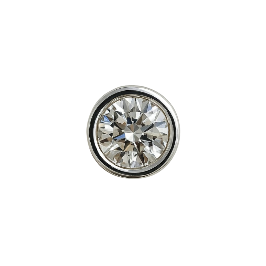 Round lab-grown diamond on cord bracelet
